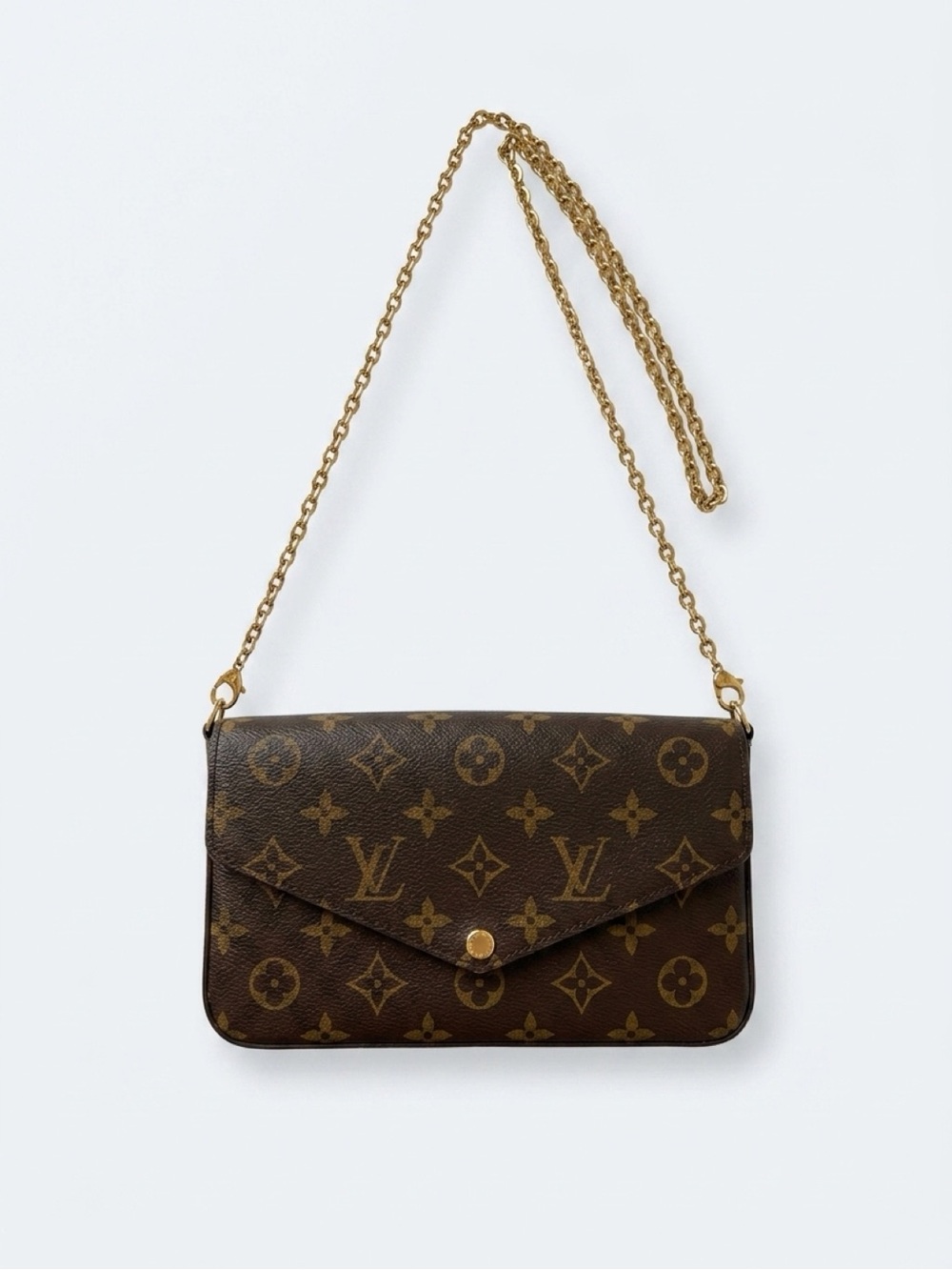 Louis Vuitton Pochette Félicie Monogram Fuchsia + Chain & Card Insert